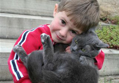 Boy with Cat